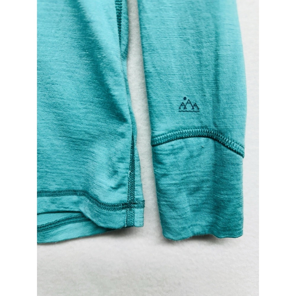 IKSPLOR Base Layer Top Kid's Sz 6-7 100% Merino Wool Teal Thumbhole Ski Winter - Picture 9 of 9